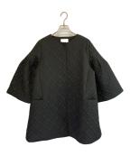 CELFORDセルフォード）の古着「23AW キルティングフレアコート」｜ブラック