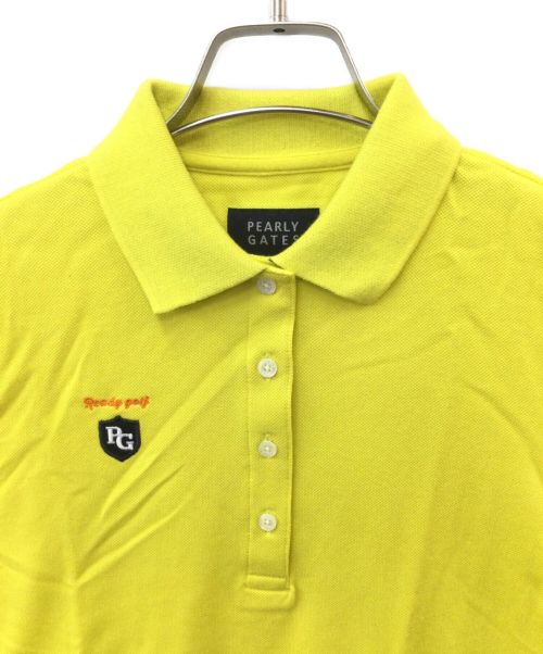 PEARLY GATES（パーリーゲイツ）PEARLY GATES (パーリーゲイツ) カノコ半袖ポロシャツ イエロー 未使用品の古着・服飾アイテム