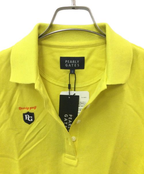 PEARLY GATES（パーリーゲイツ）PEARLY GATES (パーリーゲイツ) カノコ半袖ポロシャツ イエロー 未使用品の古着・服飾アイテム