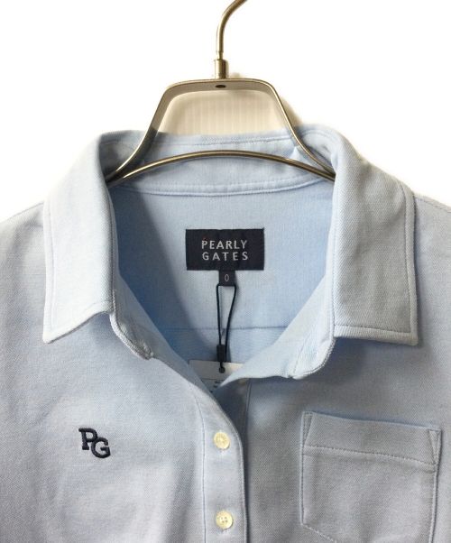 PEARLY GATES（パーリーゲイツ）PEARLY GATES (パーリーゲイツ) ベアフロート 長袖カットソープルオーバー スカイブルー 未使用品の古着・服飾アイテム