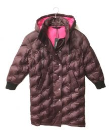 DIESEL（ディーゼル）の古着「W-Lalla Hooded logo-quilted down jacket」｜ワインレッド