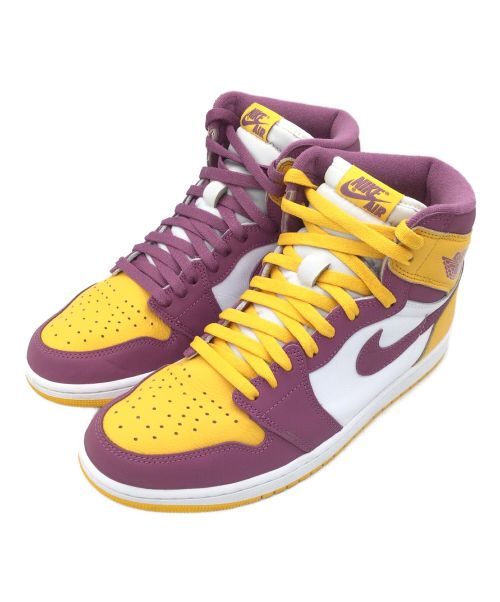 NIKE（ナイキ）NIKE (ナイキ) Air Jordan 1 Retro HIGH OG パープル×イエロー サイズ:US10.5の古着・服飾アイテム