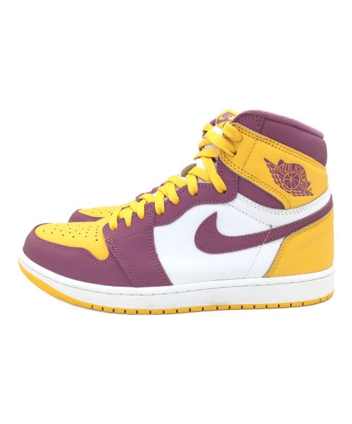 NIKE（ナイキ）NIKE (ナイキ) Air Jordan 1 Retro HIGH OG パープル×イエロー サイズ:US10.5の古着・服飾アイテム