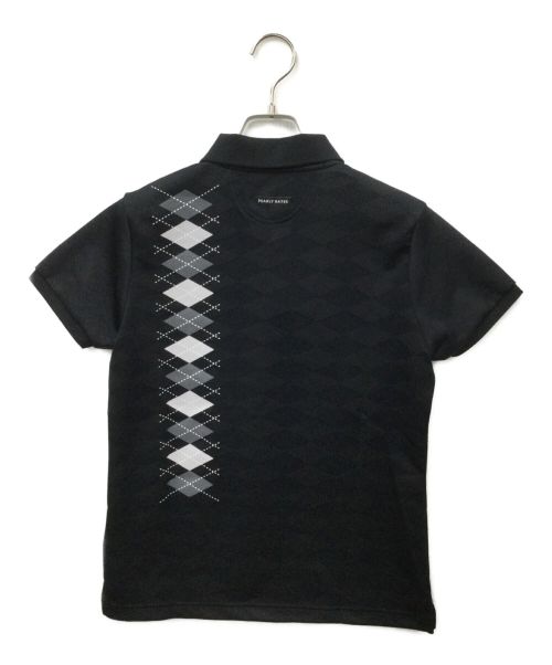 PEARLY GATES（パーリーゲイツ）PEARLY GATES (パーリーゲイツ) アーガイルロゴ半袖ポロシャツ ブラック 未使用品の古着・服飾アイテム
