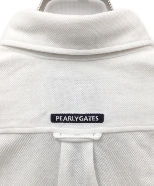 PEARLY GATES（パーリーゲイツ）PEARLY GATES (パーリーゲイツ) カノコハイブリットプリント 長袖カットソープルオーバー ホワイト 未使用品の古着・服飾アイテム