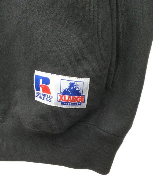 X-LARGE（エクストララージ）X-LARGE (エクストララージ) RUSSELL ATHLETIC (ラッセルアスレチック) スウェットパーカー ブラック サイズ:Lの古着・服飾アイテム