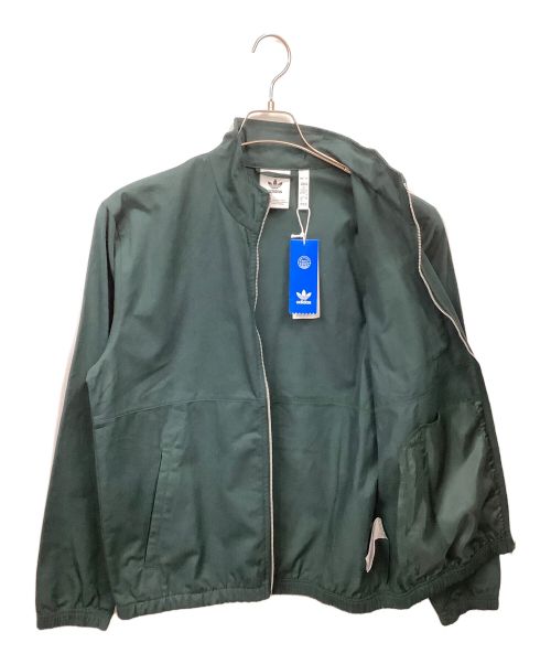 adidas（アディダス）adidas (アディダス) コットンツイルトラックトップ グリーン サイズ:M 未使用品の古着・服飾アイテム