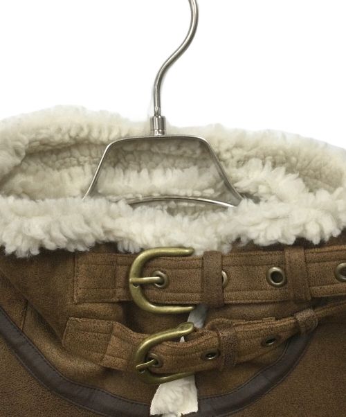 HINSON（ヒンソン）HINSON (ヒンソン) フェイクレザーフライトジャケット ブラウン サイズ:Mの古着・服飾アイテム