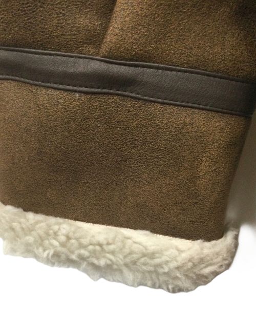 HINSON（ヒンソン）HINSON (ヒンソン) フェイクレザーフライトジャケット ブラウン サイズ:Mの古着・服飾アイテム