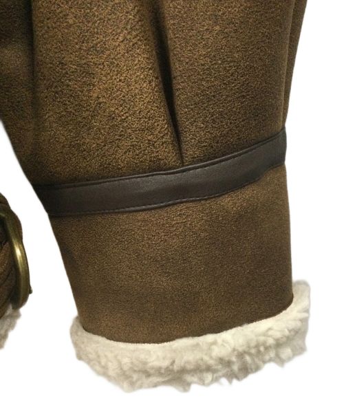 HINSON（ヒンソン）HINSON (ヒンソン) フェイクレザーフライトジャケット ブラウン サイズ:Mの古着・服飾アイテム