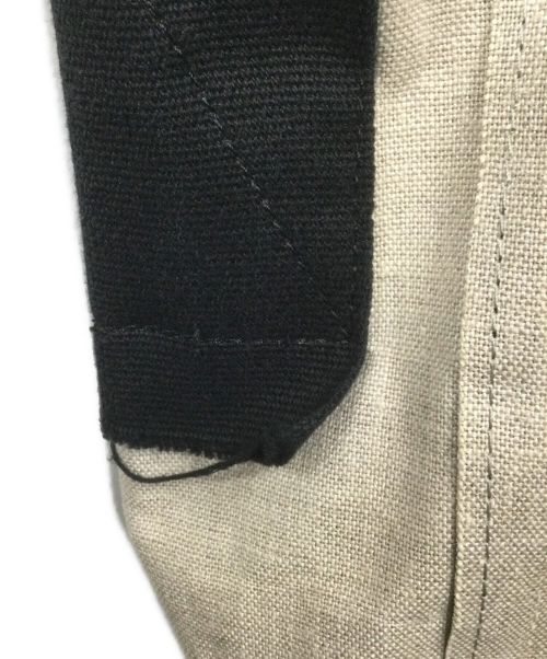 Soe（ソーイ）Soe (ソーイ) キャンバストートバッグ ベージュ×ブラックの古着・服飾アイテム