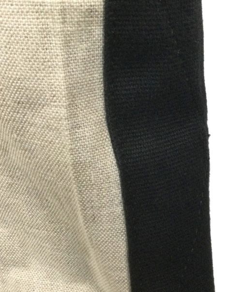 Soe（ソーイ）Soe (ソーイ) キャンバストートバッグ ベージュ×ブラックの古着・服飾アイテム