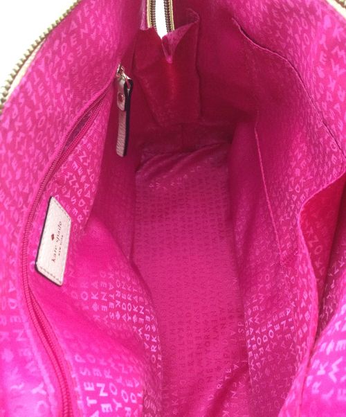 Kate Spade（ケイトスペード）Kate Spade (ケイトスペード) ハンドバッグ ホワイト×ショッキングピンク ホワイトの古着・服飾アイテム