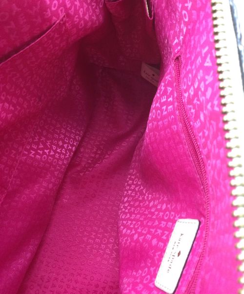 Kate Spade（ケイトスペード）Kate Spade (ケイトスペード) ハンドバッグ ホワイト×ショッキングピンク ホワイトの古着・服飾アイテム