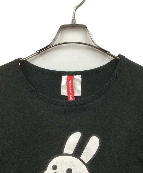 CUNE（キューン）CUNE (キューン) UNE LS Tee　ウサギきぐるみ ブラック サイズ:Lの古着・服飾アイテム