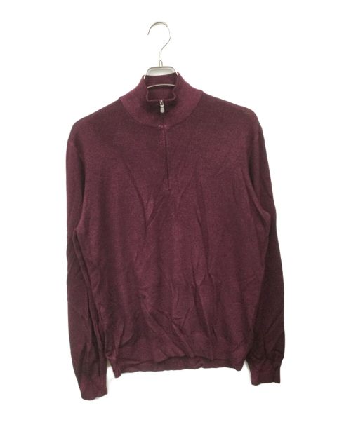 GRAN SASSO（グランサッソ）GRAN SASSO (グランサッソ) ハーフジップニットセーター レッド サイズ:Mの古着・服飾アイテム