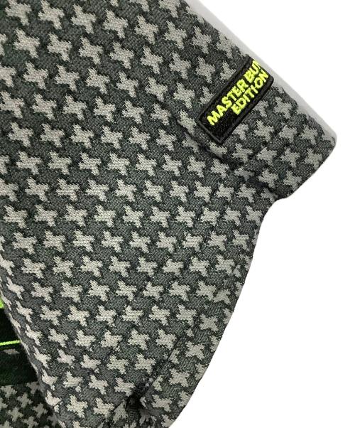 MASTER BUNNY EDITION（マスターバニーエディション）MASTER BUNNY EDITION (マスターバニーエディション) ジャガード半袖ハイネックカットソー <レトロ千鳥>  グレー×グリーン 未使用品の古着・服飾アイテム