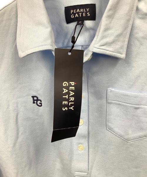 PEARLY GATES（パーリーゲイツ）PEARLY GATES (パーリーゲイツ) ベアフロート 長袖カットソープルオーバー ブルー 未使用品の古着・服飾アイテム