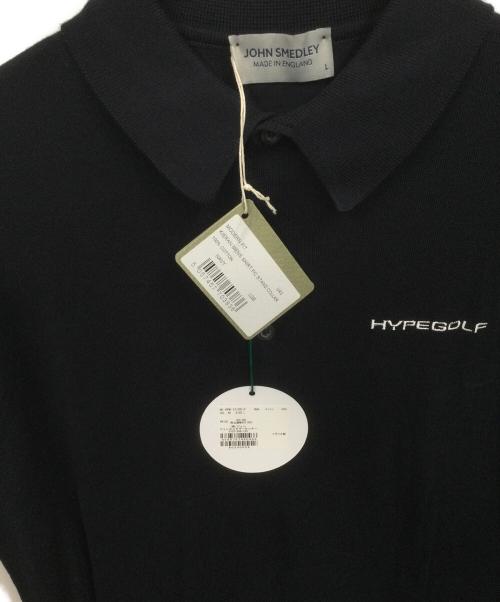 JOHN SMEDLEY（ジョンスメドレー）JOHN SMEDLEY (ジョンスメドレー) HYPEGOLF (ハイプゴルフ) MODERN FIT KIERAN MENS SHIRT F/C STAND COLLAR ネイビー サイズ:L 未使用品の古着・服飾アイテム