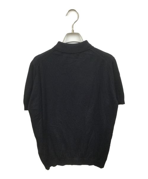 JOHN SMEDLEY（ジョンスメドレー）JOHN SMEDLEY (ジョンスメドレー) HYPEGOLF (ハイプゴルフ) MODERN FIT KIERAN MENS SHIRT F/C STAND COLLAR ネイビー サイズ:L 未使用品の古着・服飾アイテム