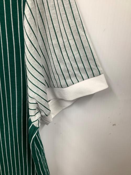 adidas（アディダス）adidas (アディダス) Bogey Boys (ボギーボーイズ)  BOGEY BOYS ストライプポロ グリーン サイズ:Mの古着・服飾アイテム