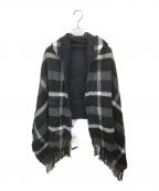 BLUE LABEL CRESTBRIDGEブルーレーベルクレストブリッジ）の古着「フード付ショール」｜ネイビー