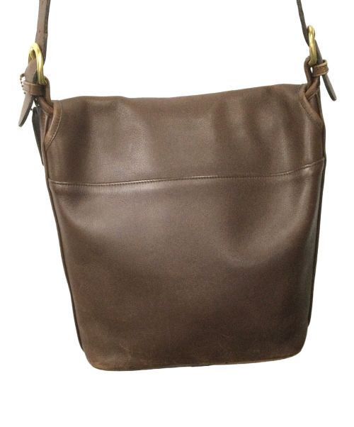 COACH（コーチ）COACH (コーチ) レザーショルダーバッグ ブラウンの古着・服飾アイテム
