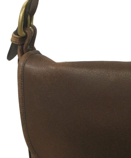 COACH（コーチ）COACH (コーチ) レザーショルダーバッグ ブラウンの古着・服飾アイテム