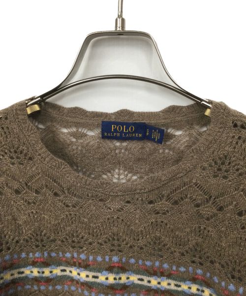 POLO RALPH LAUREN（ポロ・ラルフローレン）POLO RALPH LAUREN (ポロ・ラルフローレン) Fair Isle Wool & Cashmere Sweater ベージュ サイズ:Sの古着・服飾アイテム