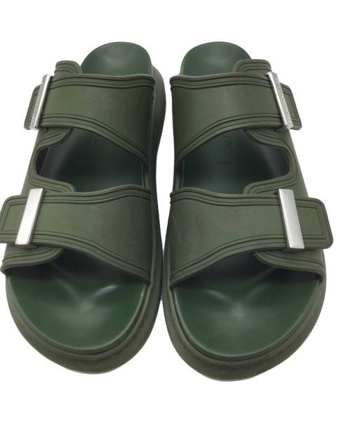 ALEXANDER McQUEEN（アレキサンダーマックイーン）ALEXANDER McQUEEN (アレキサンダーマックイーン) ハイブリッドスライドラバーサンダル グリーン サイズ:不明の古着・服飾アイテム