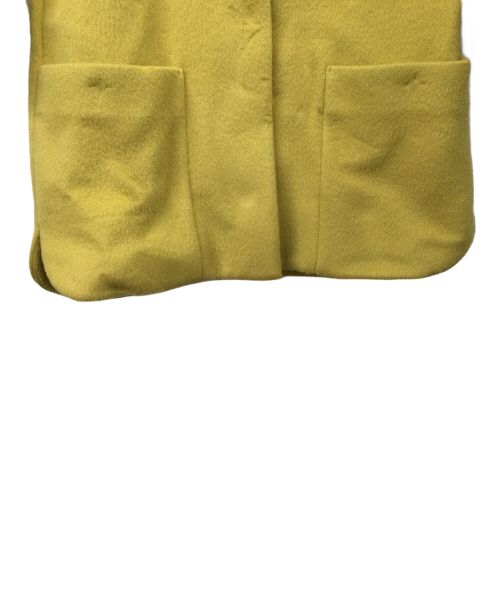 J&M DAVIDSON（ジェイ＆エム デヴィッドソン）J&M DAVIDSON (ジェイ＆エム デヴィッドソン) ノーカラーコート イエロー イエロー サイズ:6の古着・服飾アイテム