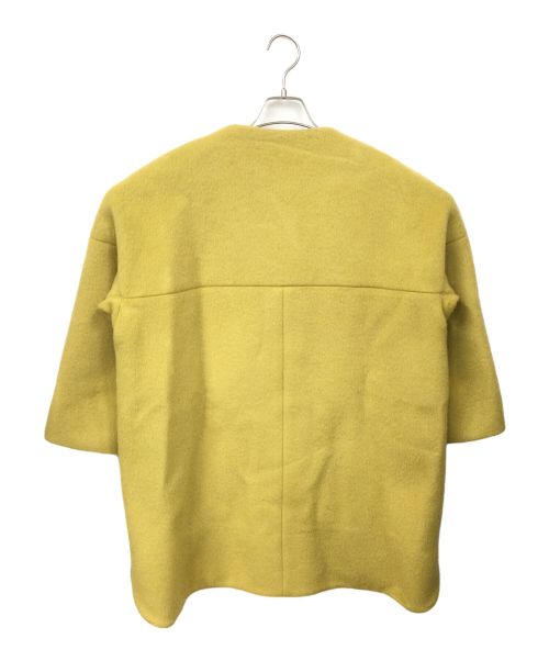 J&M DAVIDSON（ジェイ＆エム デヴィッドソン）J&M DAVIDSON (ジェイ＆エム デヴィッドソン) ノーカラーコート イエロー イエロー サイズ:6の古着・服飾アイテム