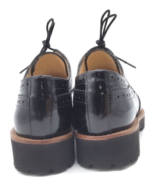 FABIO RUSCONI（ファビオルスコーニ）FABIO RUSCONI (ファビオルスコーニ) タンクソールブローグレースアップシューズ ブラック サイズ:35の古着・服飾アイテム