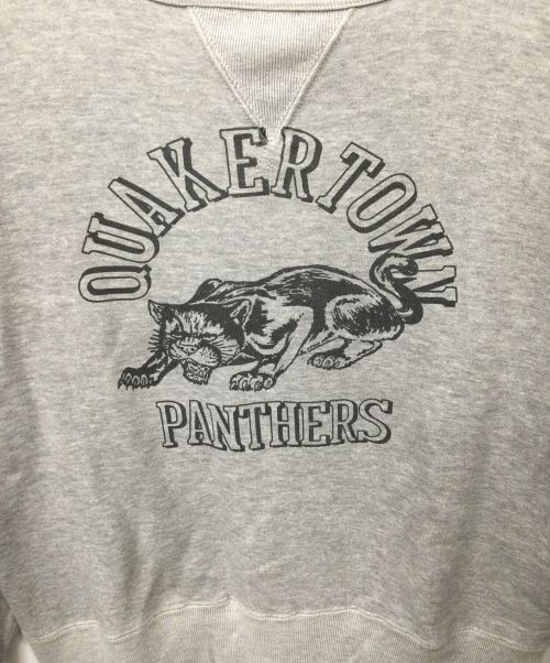 CUSHMAN（クッシュマン）Cushman (クッシュマン) プリンテッドスウェット PANTHERS グレー グレー サイズ:Mの古着・服飾アイテム