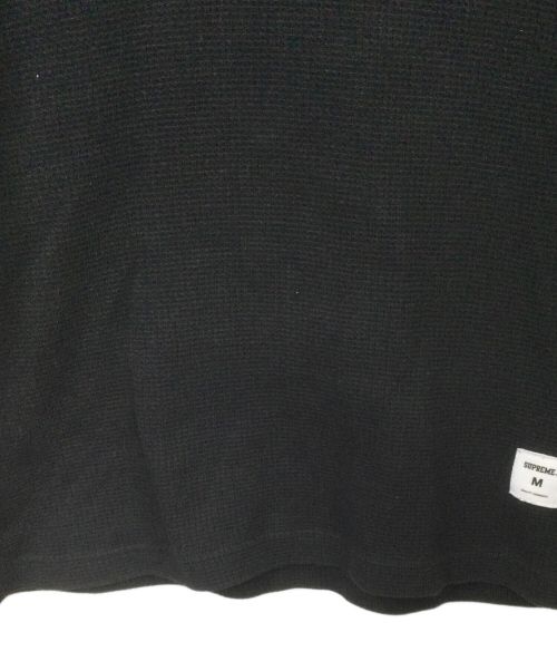 SUPREME（シュプリーム）Supreme (シュプリーム) フーディワッフルリンガーT ブラック サイズ:Mの古着・服飾アイテム