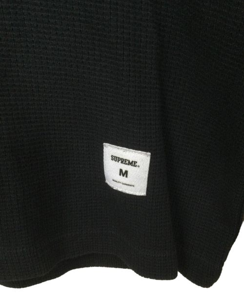 SUPREME（シュプリーム）Supreme (シュプリーム) フーディワッフルリンガーT ブラック サイズ:Mの古着・服飾アイテム