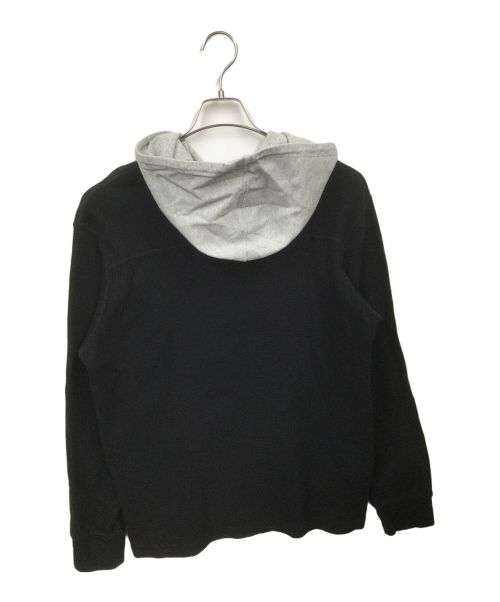 SUPREME（シュプリーム）Supreme (シュプリーム) フーディワッフルリンガーT ブラック サイズ:Mの古着・服飾アイテム