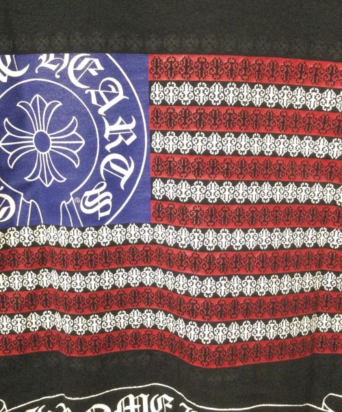 CHROME HEARTS（クロムハーツ）CHROME HEARTS (クロムハーツ) American Flag Tee ブラック サイズ:Mの古着・服飾アイテム