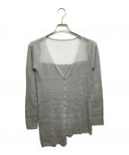 UN3D.アンスリード）の古着「シアー切替カーディガン グレー」｜グレー
