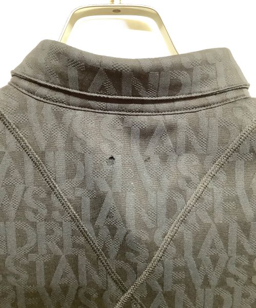 St ANDREWS（セントアンドリュース）St ANDREWS (セントアンドリュース) スクエアロゴポロシャツ ブラック サイズ:Lの古着・服飾アイテム