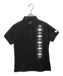 PEARLY GATES（パーリーゲイツ）の古着「ロゴ半袖ポロシャツ ブラック」｜ブラック