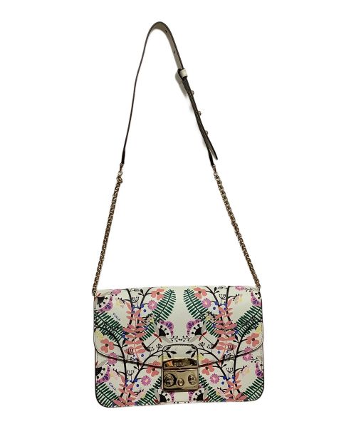 FURLA（フルラ）FURLA (フルラ) メトロポリス チェーンショルダーバッグ ホワイトの古着・服飾アイテム
