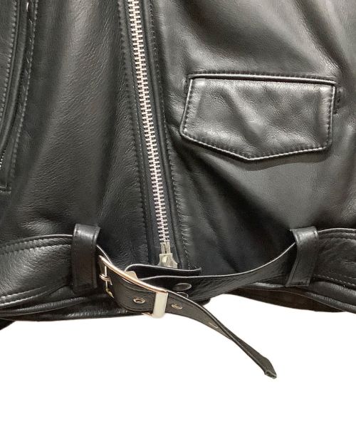 VANSON（バンソン）VANSON (バンソン) nano・universe (ナノ・ユニバース) レザーライダースジャケット ブラック サイズ:Mの古着・服飾アイテム