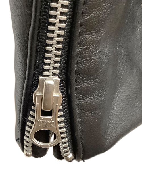 VANSON（バンソン）VANSON (バンソン) nano・universe (ナノ・ユニバース) レザーライダースジャケット ブラック サイズ:Mの古着・服飾アイテム