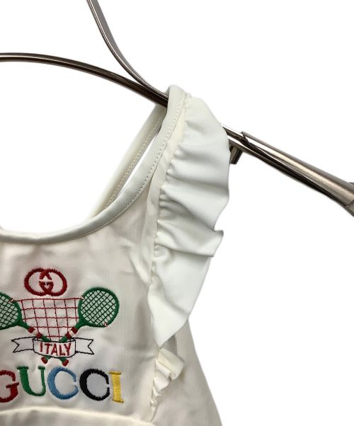 GUCCI（グッチ）GUCCI (グッチ) ロゴ水着 ホワイト サイズ:3/6 未使用品の古着・服飾アイテム
