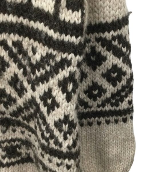 23区（ニジュウサンク）23区 (ニジュウサンク) カウチンニットカーディガン ベージュ サイズ:Sの古着・服飾アイテム