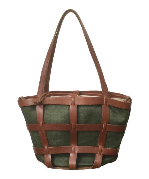 VALLON（ヴァロン）VALLON (ヴァロン) ジュストカンパーニュ グリーン×ブラウンの古着・服飾アイテム