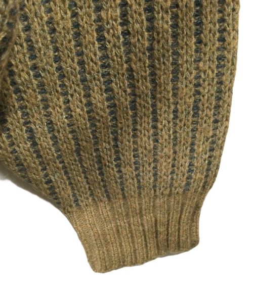 Christian Dior MONSIEUR（クリスチャンディオールムッシュ）Christian Dior MONSIEUR (クリスチャンディオールムッシュ) ニット ベージュ×ブルー サイズ:Lの古着・服飾アイテム