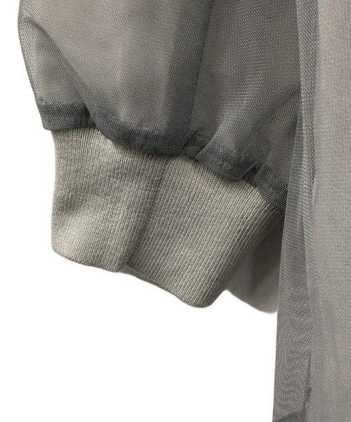 MARECHAL TERRE（マルシャルテル）MARECHAL TERRE (マルシャルテル) バックプリーツチュールブルゾン グレー サイズ:2の古着・服飾アイテム