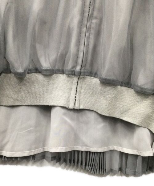 MARECHAL TERRE（マルシャルテル）MARECHAL TERRE (マルシャルテル) バックプリーツチュールブルゾン グレー サイズ:2の古着・服飾アイテム